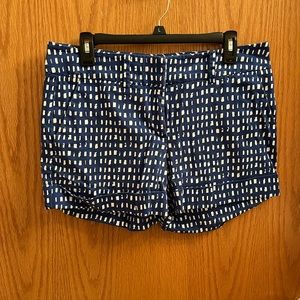 Royal Blue and White Chino Shorts